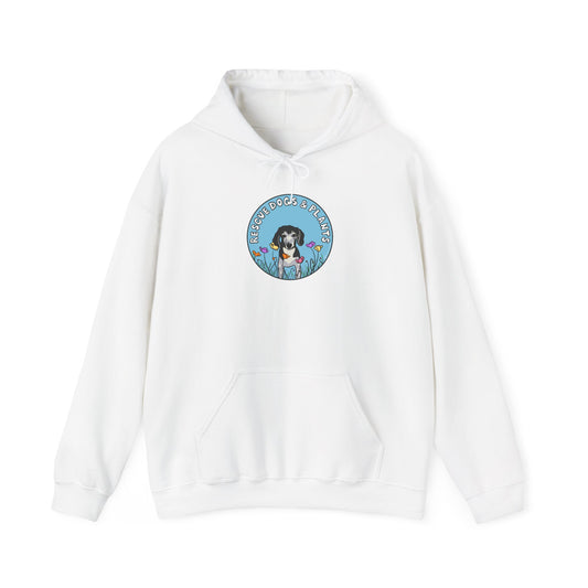 Dogs & Plants Hoodie for Rescue Dogs & Plant Lovers - White