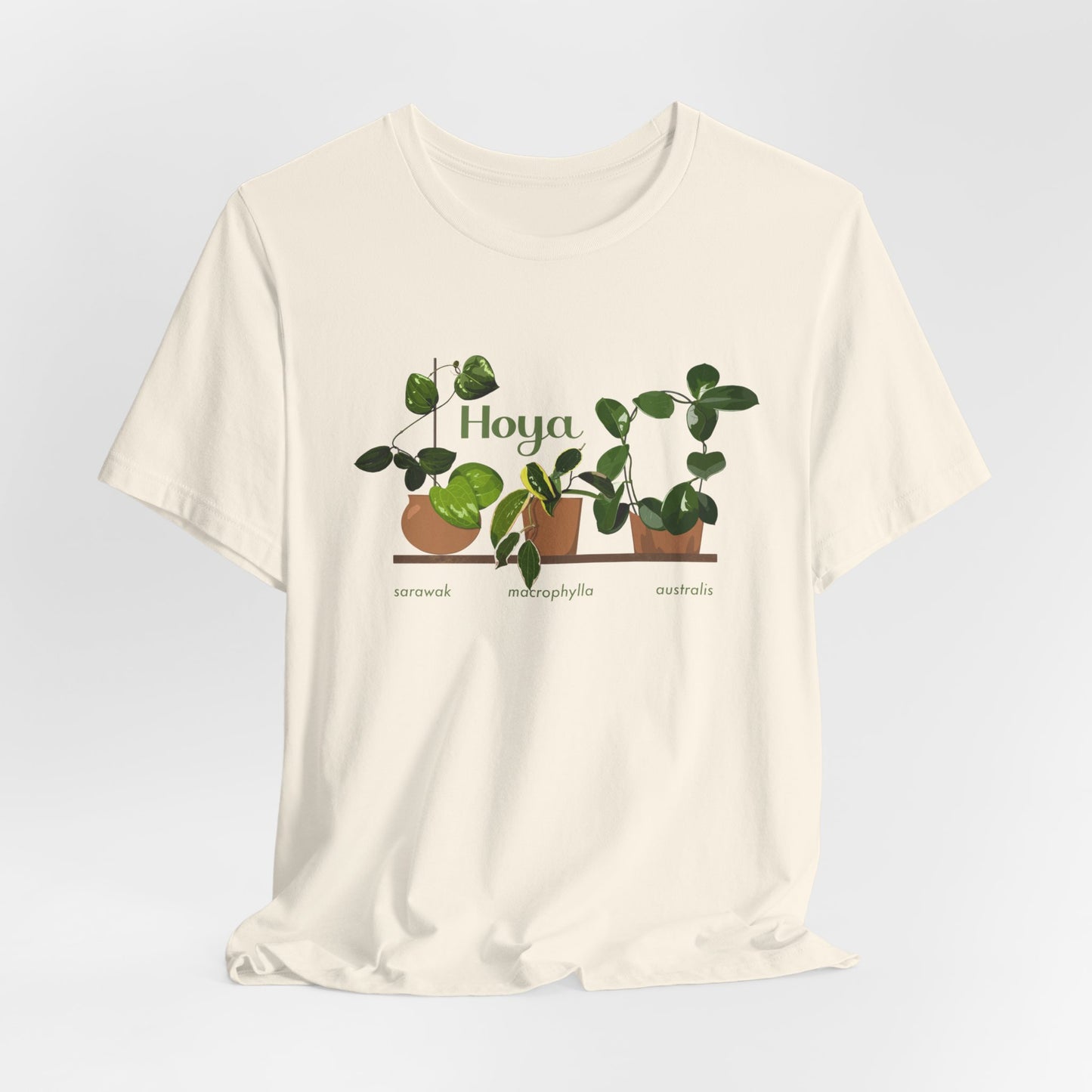 Hoya Sarawak, Macrophylla and Australis Plant Lover T-Shirt - White, Natural, Black
