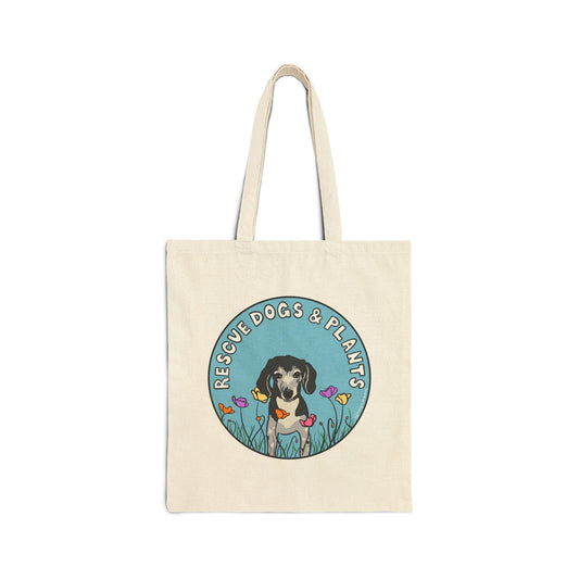Dogs & Plants Rescue Dogs & Plant Lover Canvas Tote Bag