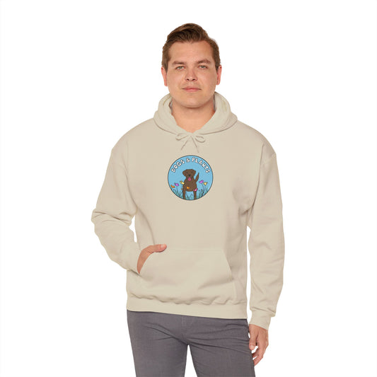 Dogs & Plants Hoodie for Brown Lab & Plant Lovers - Sand