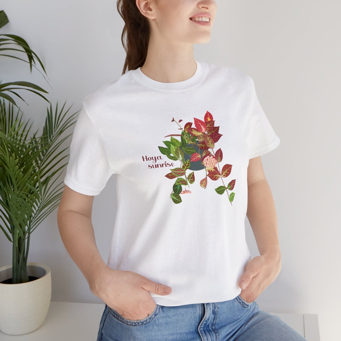 Hoya Sunrise Plant Lover T-shirt - White, Black, Natural
