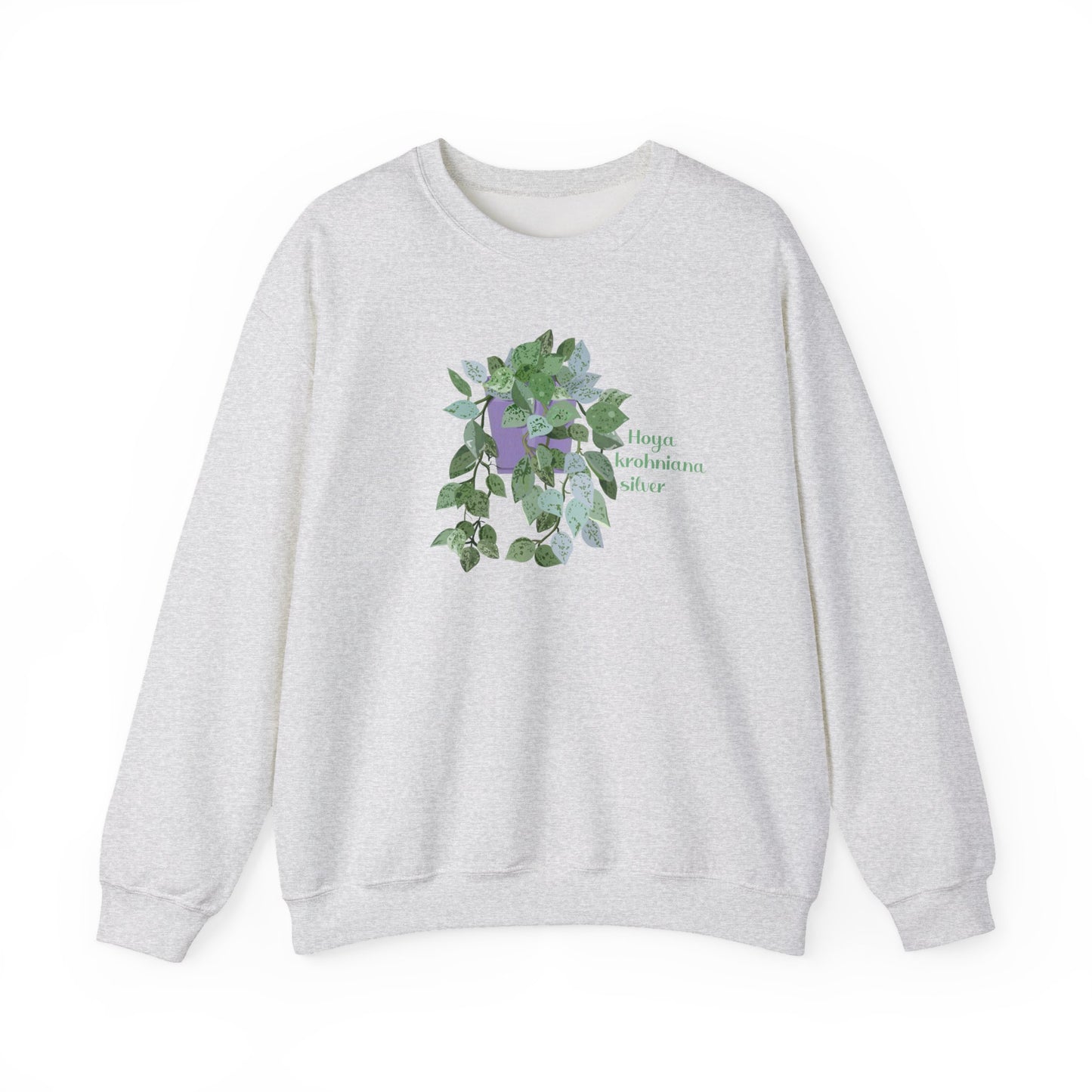 Hoya Krohniana Silver Plant Lover Crewneck Sweatshirt