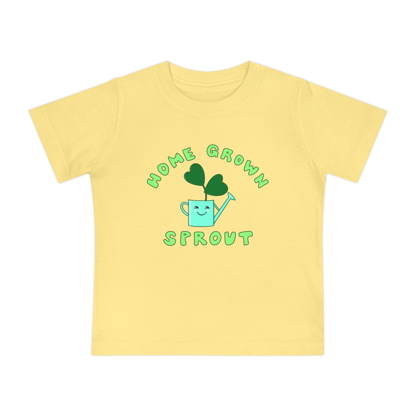 Home Grown Sprout Baby or Toddler Organic Cotton T-Shirt Blue Green Combo - Yellow, Navy, Black or White