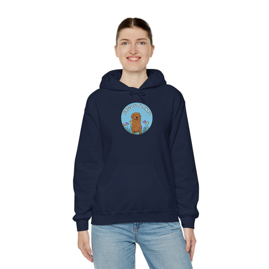 Dogs & Plants Hoodie for Golden Retriever & Plant Lovers - Navy