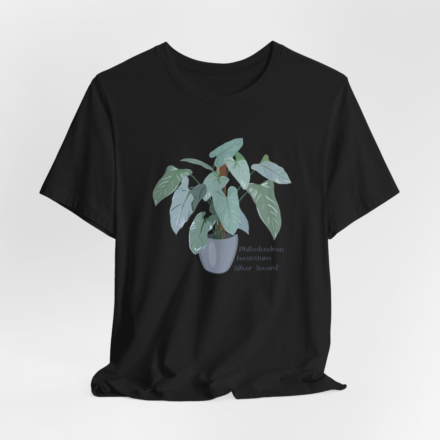 Philodendron Hastatum 'Silver Sword' Plant Lover T-Shirt - White, Natural, Black