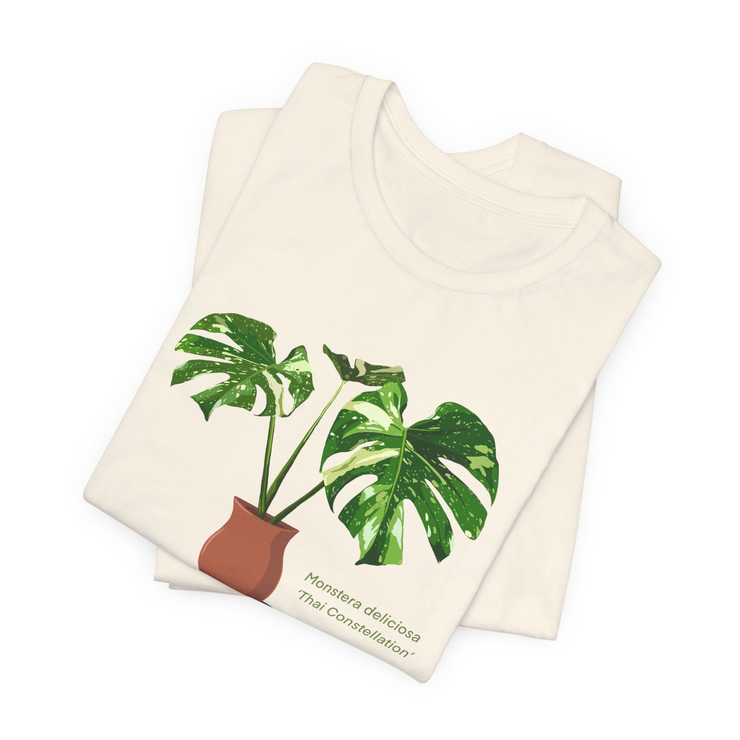 Monstera Deliciosa 'Thai Constellation' Plant Lover T-Shirt - White, Natural, Black