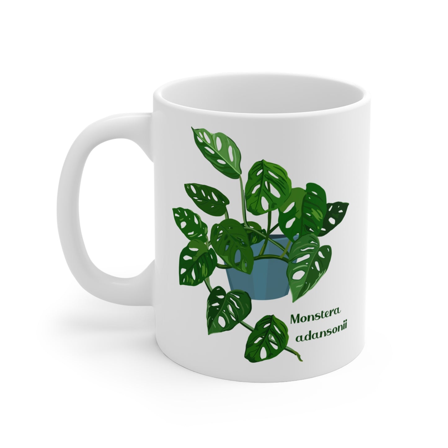 Monstera Adansonii Plant Lover Mug - White