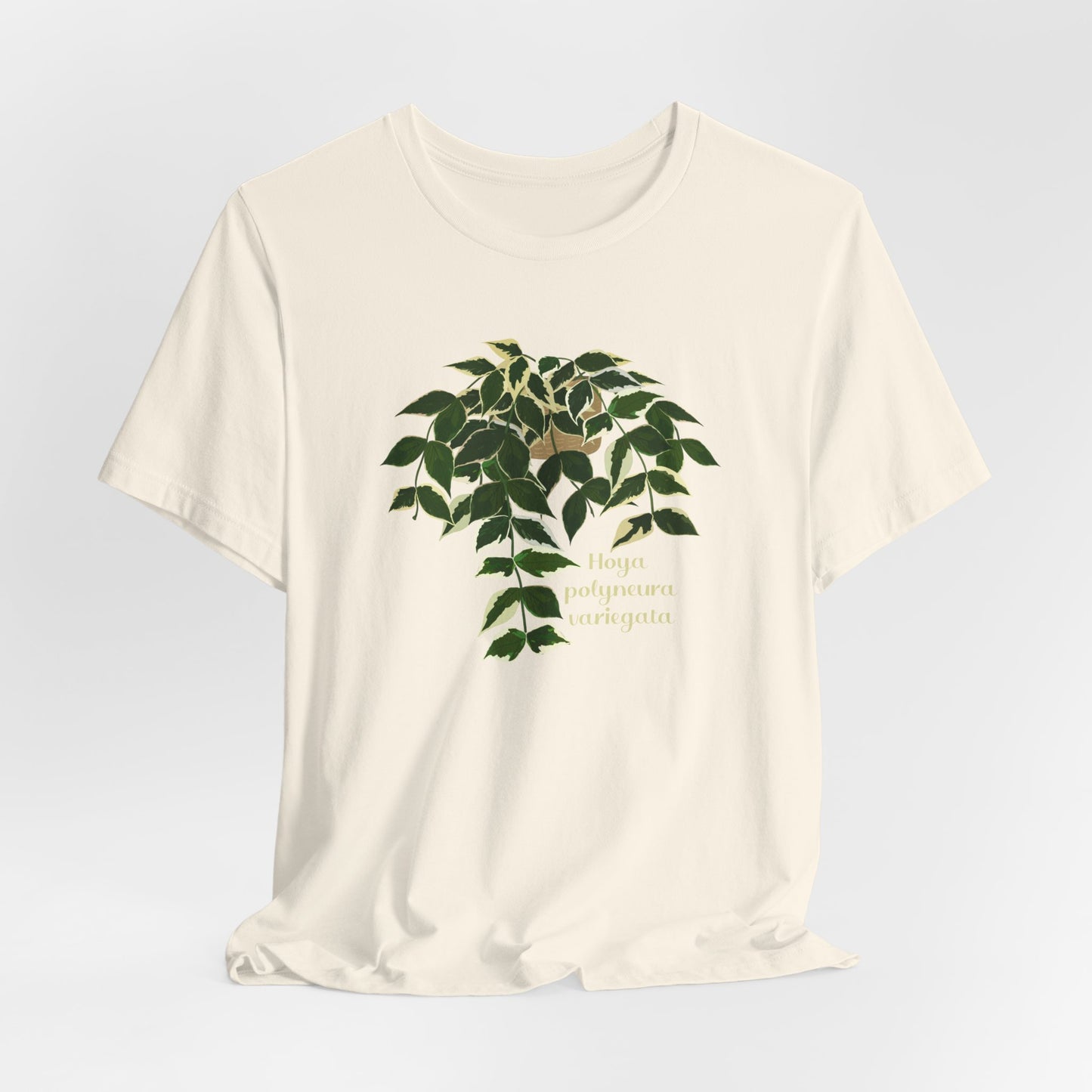 Hoya Polyneura Variegata Plant Lover T-Shirt - White, Natural, Black