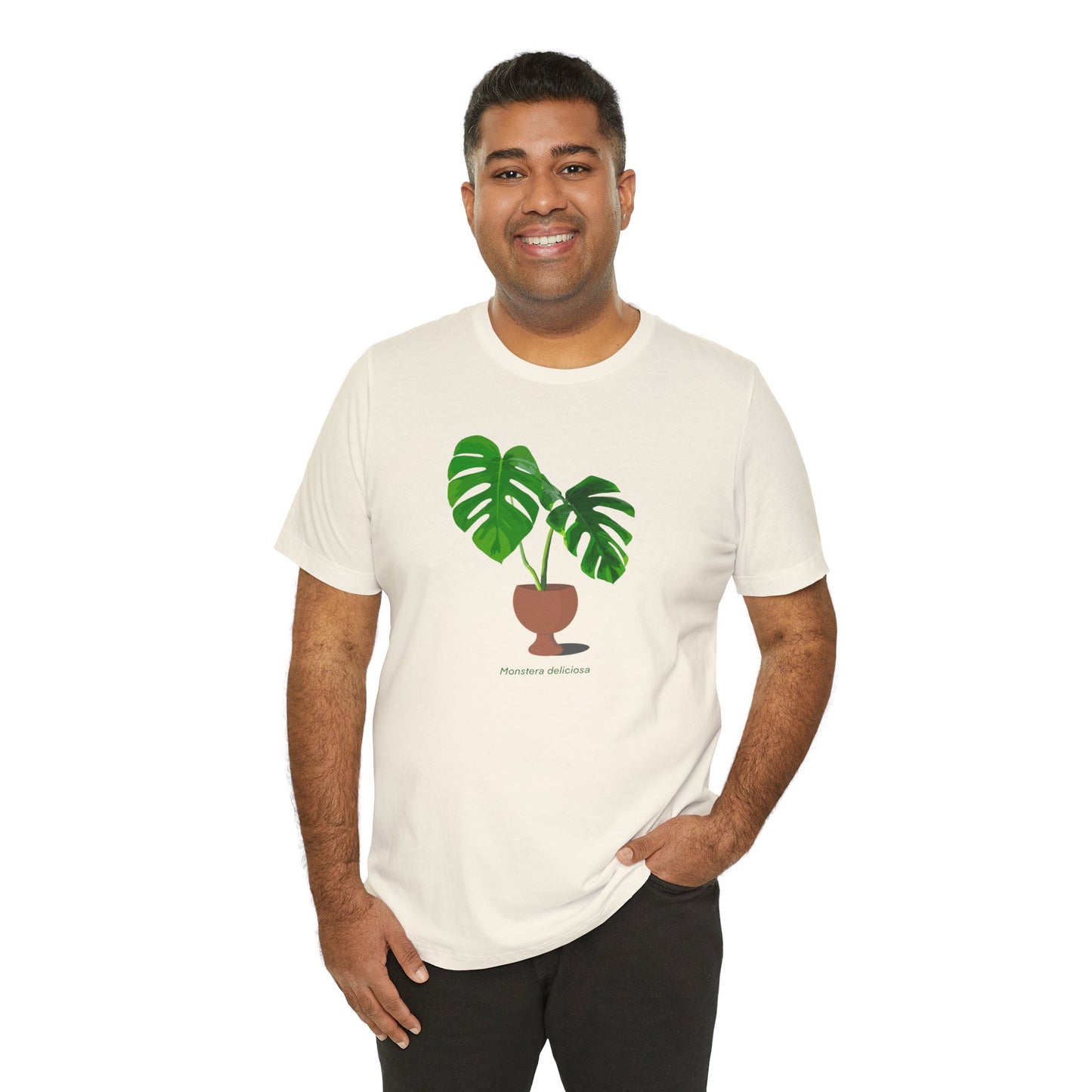 Monstera Deliciosa Plant Lover T-Shirt - White, Natural, Black