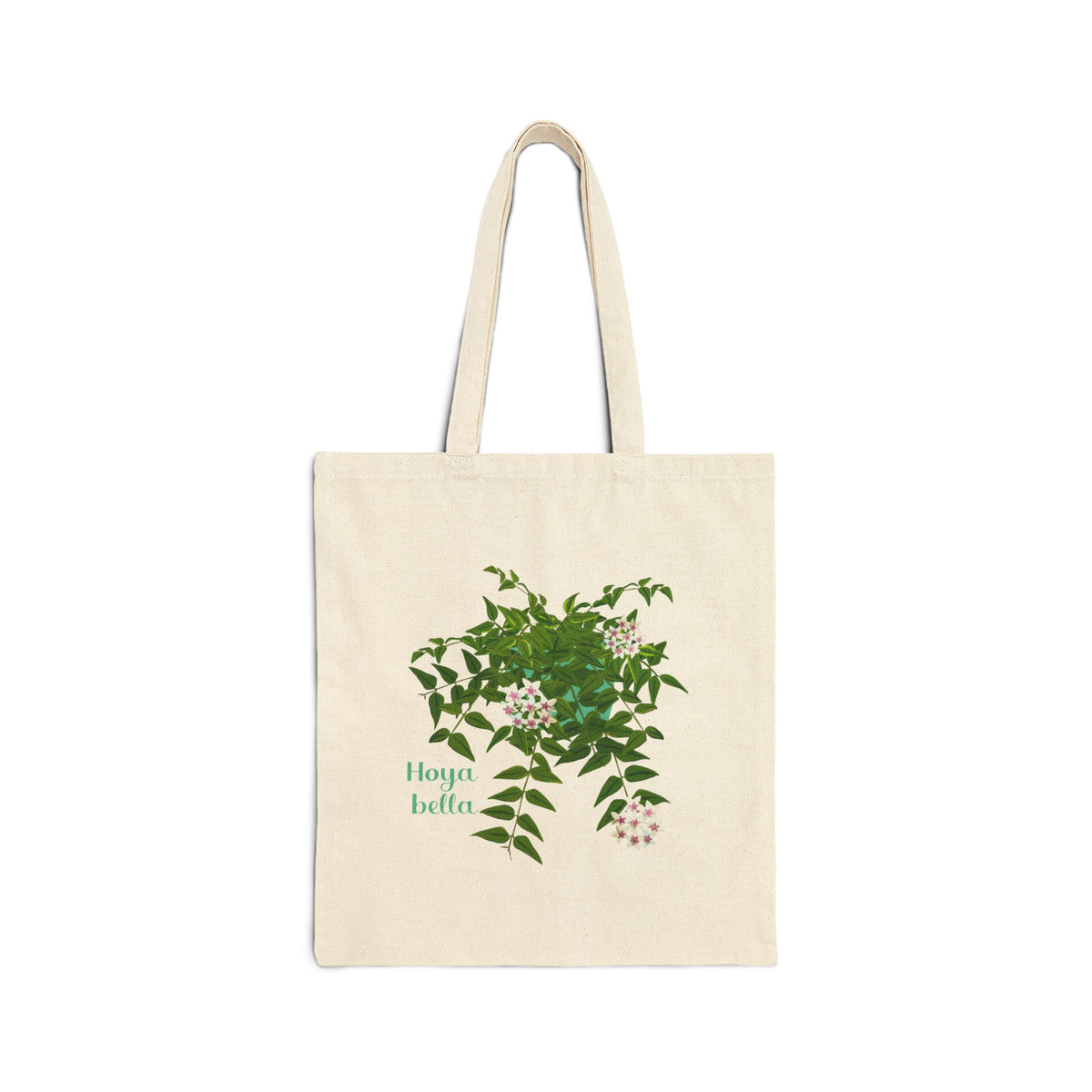 Blooming Hoya Bella Canvas Tote Bag | Potted Houseplant Illustration, Plant Lover Tote
