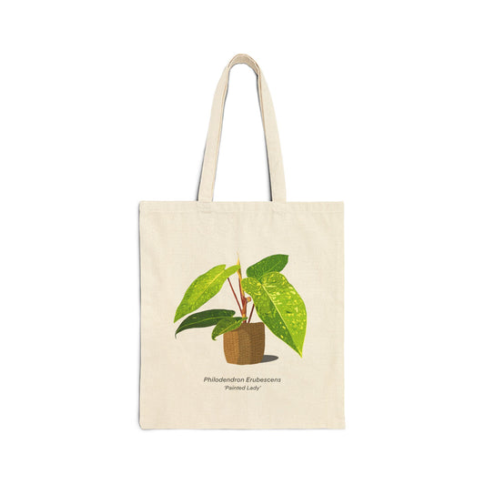 Philodendron Painted Lady Canvas Tote Bag