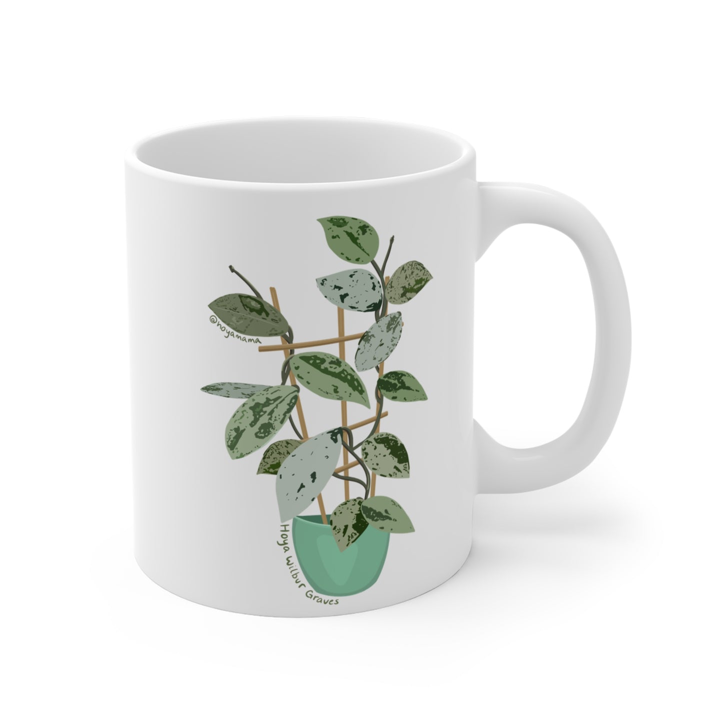 Hoya Carnosa Plant Lover Mug - White