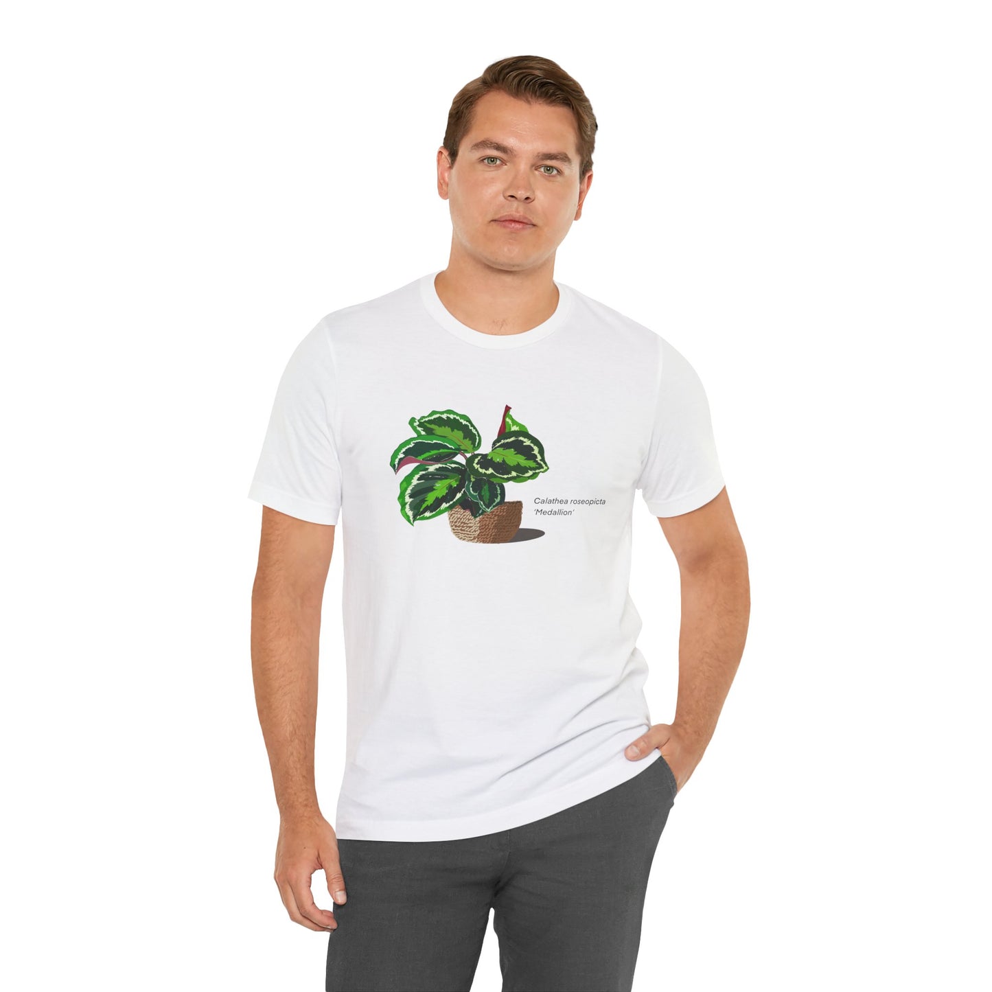 Calathea Roseopicta "Medallion" Plant Lover T-Shirt - White