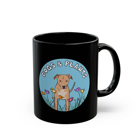Dogs & Plants Rescue Dog & Plant Lover Mug - Black