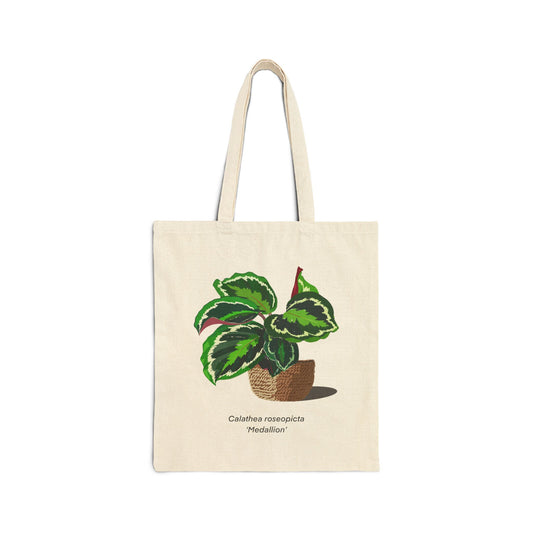 Calathea Roseopicta "Medallion" Plant Lover Canvas Tote Bag