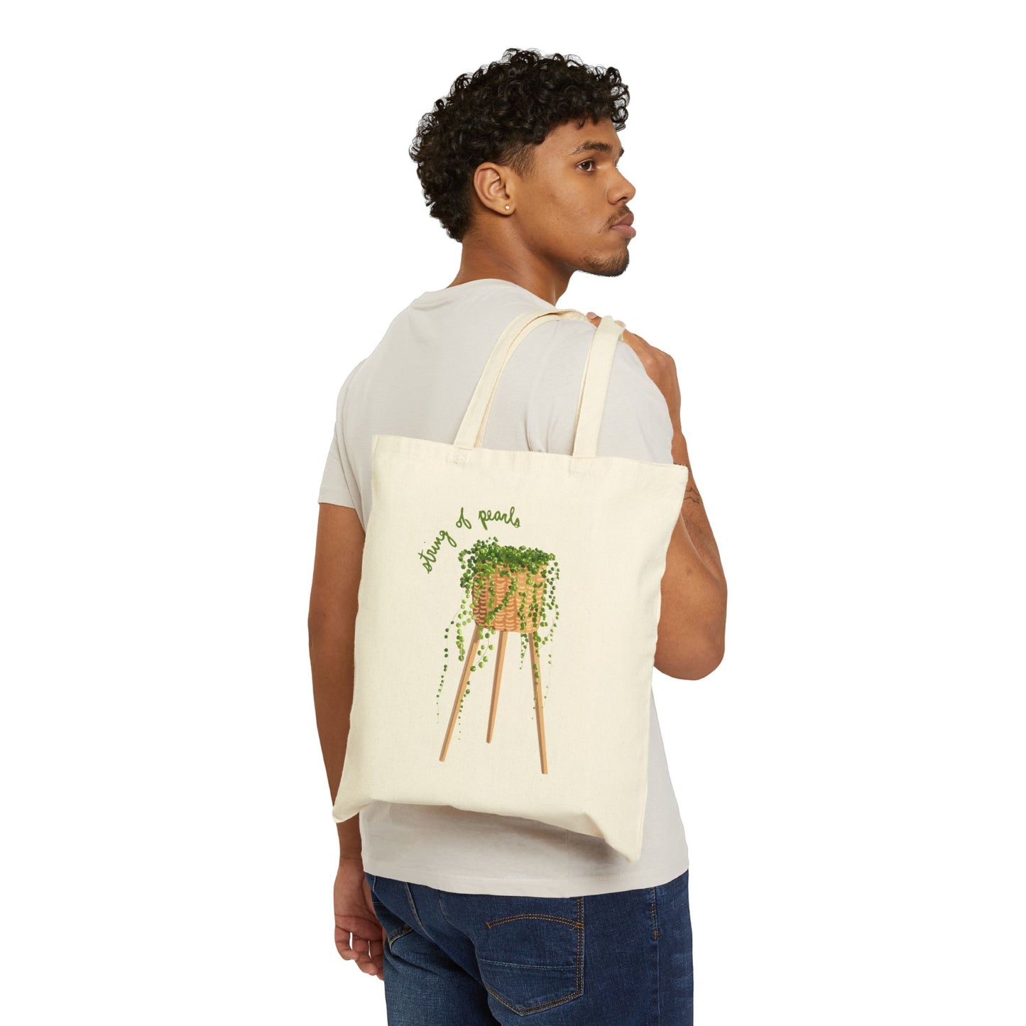 String of Pearls Canvas Tote Bag