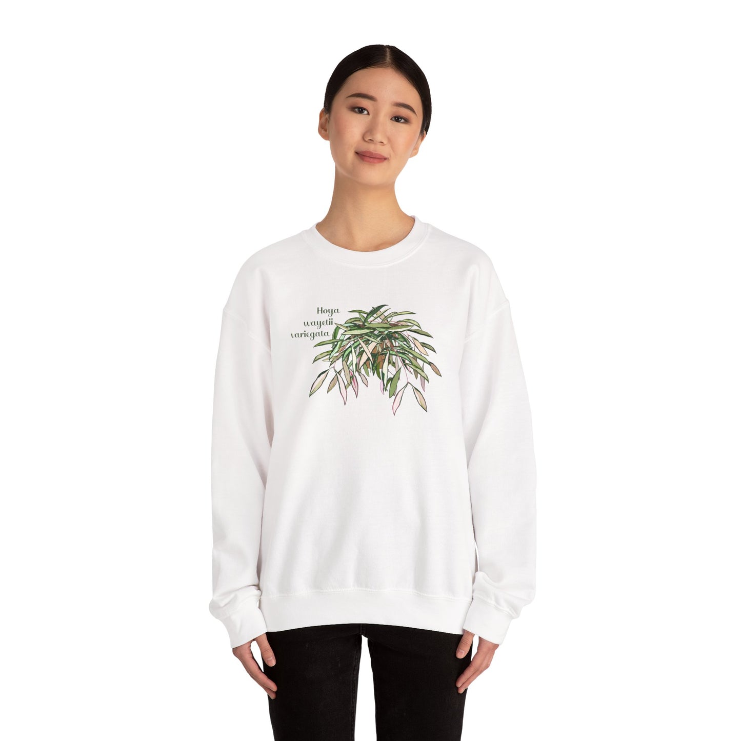 Hoya Wayetii Variegata Plant Lover Crewneck Sweatshirt