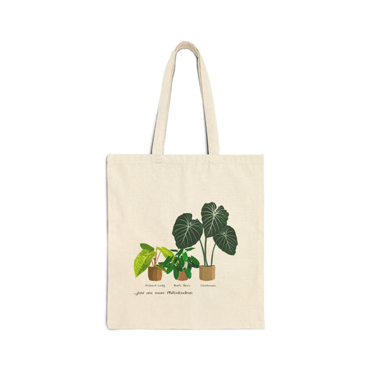 Philodendron Painted Lady, Burle Marx and Gloriosum Trio Canvas Tote Bag