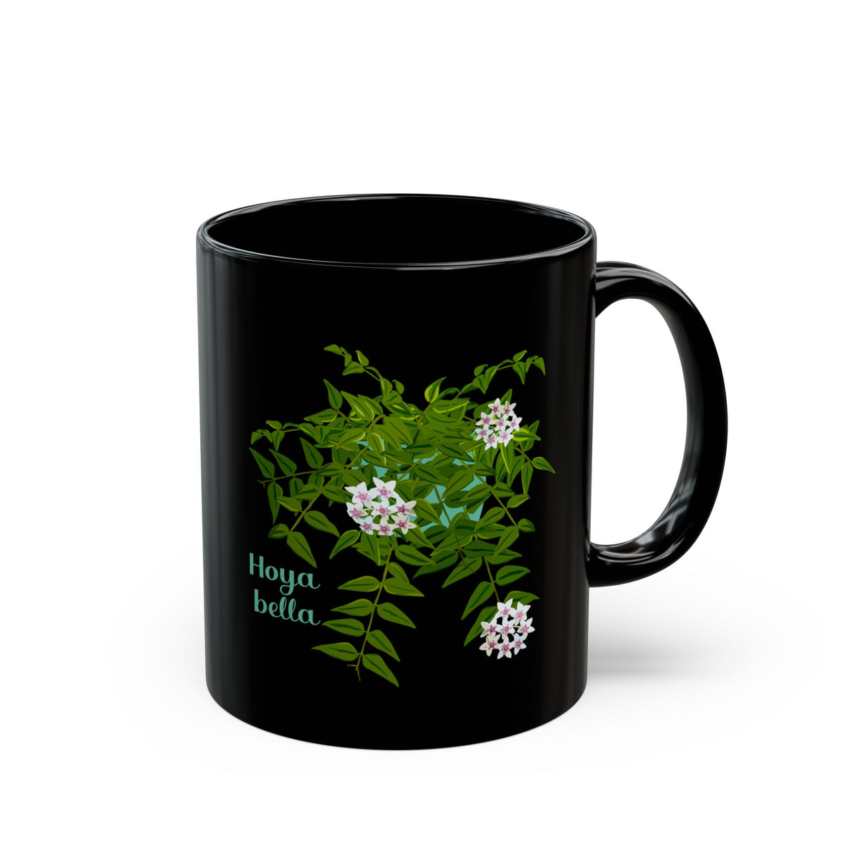 Blooming Hoya Bella Plant Lover Mug - Black