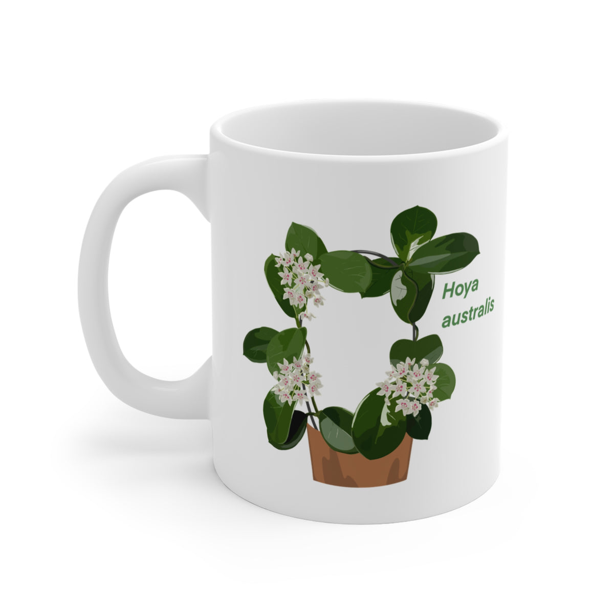 Blooming Hoya Australis Plant Lover Mug - White