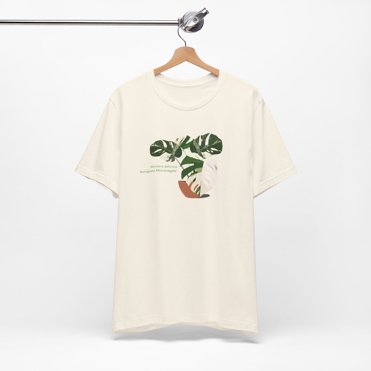 Monstera Deliciosa Borsigiana Albo Variegata Plant Lover T-Shirt - White, Natural, Black