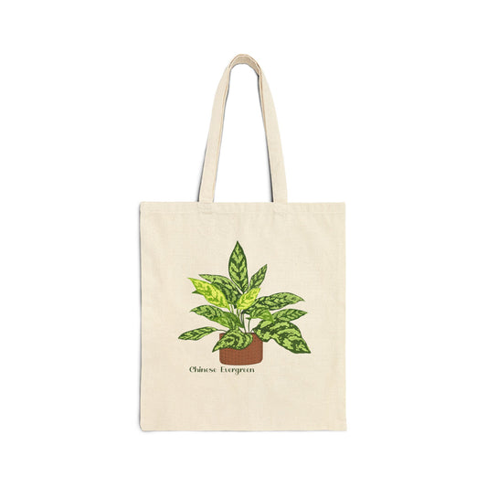 Chinese Evergreen Plant Lover Canvas Tote Bag