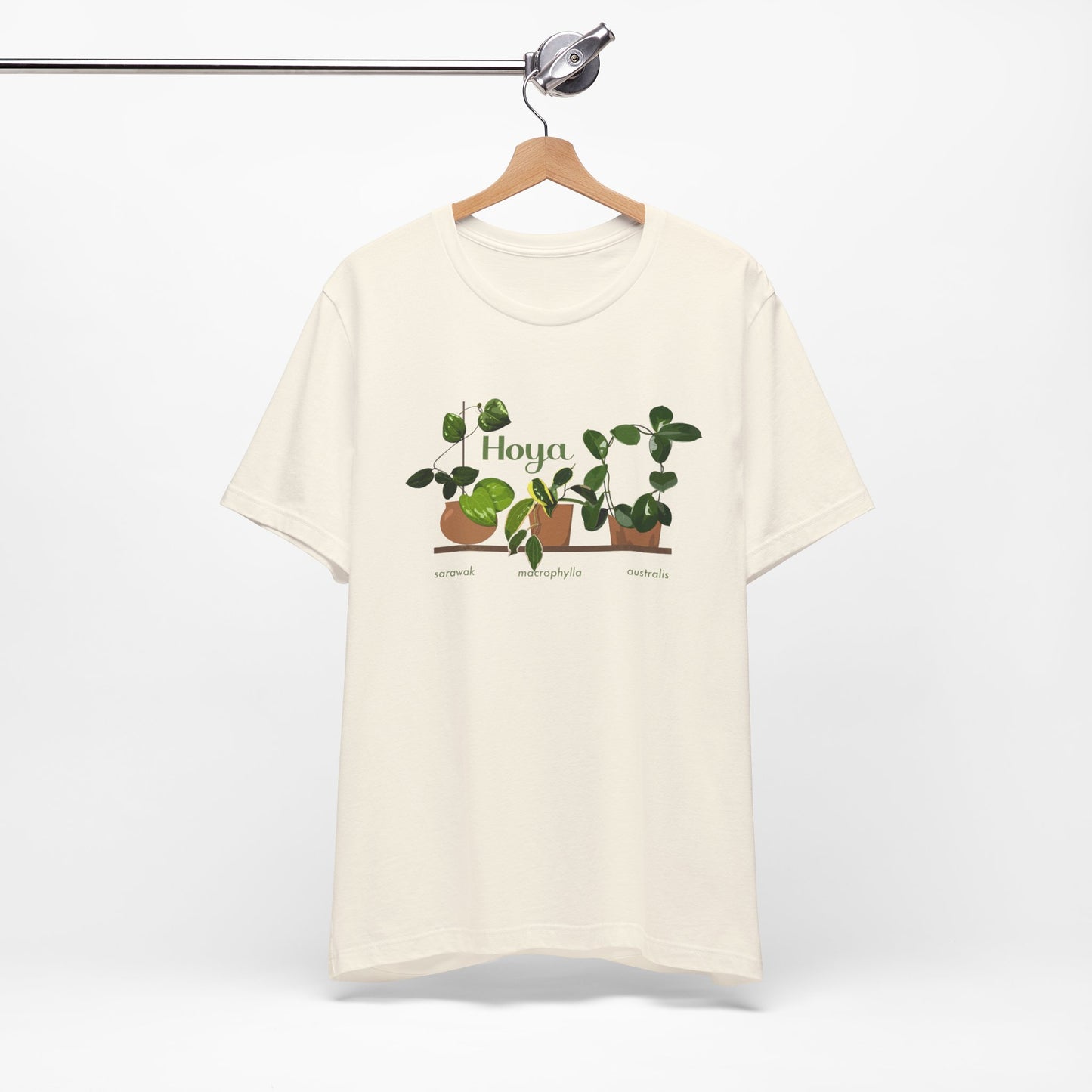 Hoya Sarawak, Macrophylla and Australis Plant Lover T-Shirt - White, Natural, Black