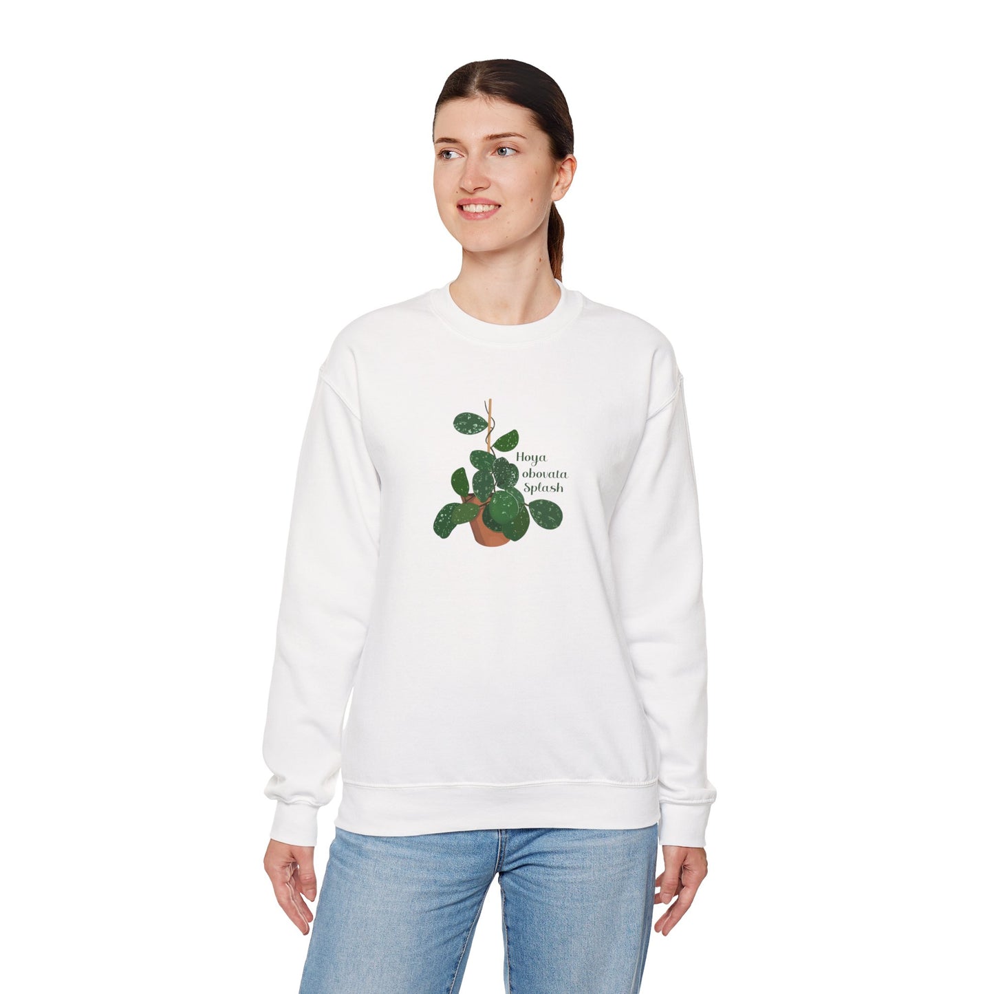 Hoya Obovata Splash Plant Lover Crewneck Sweatshirt