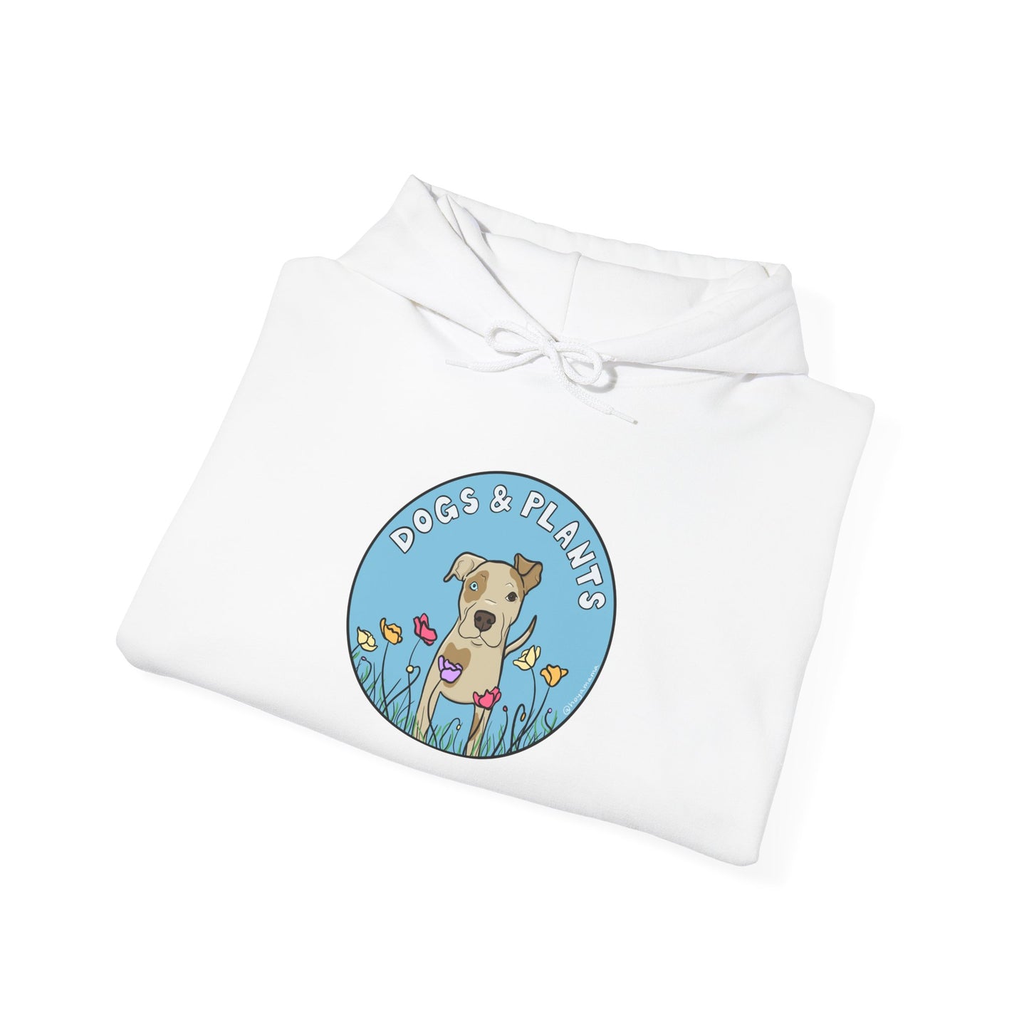 Dogs & Plants Hoodie for Pitbull & Plant Lovers