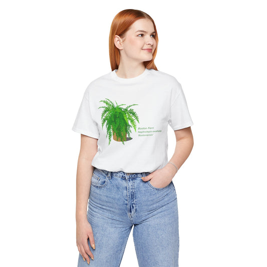 Boston Fern Plant Lover T-Shirt - White, Natural, Black