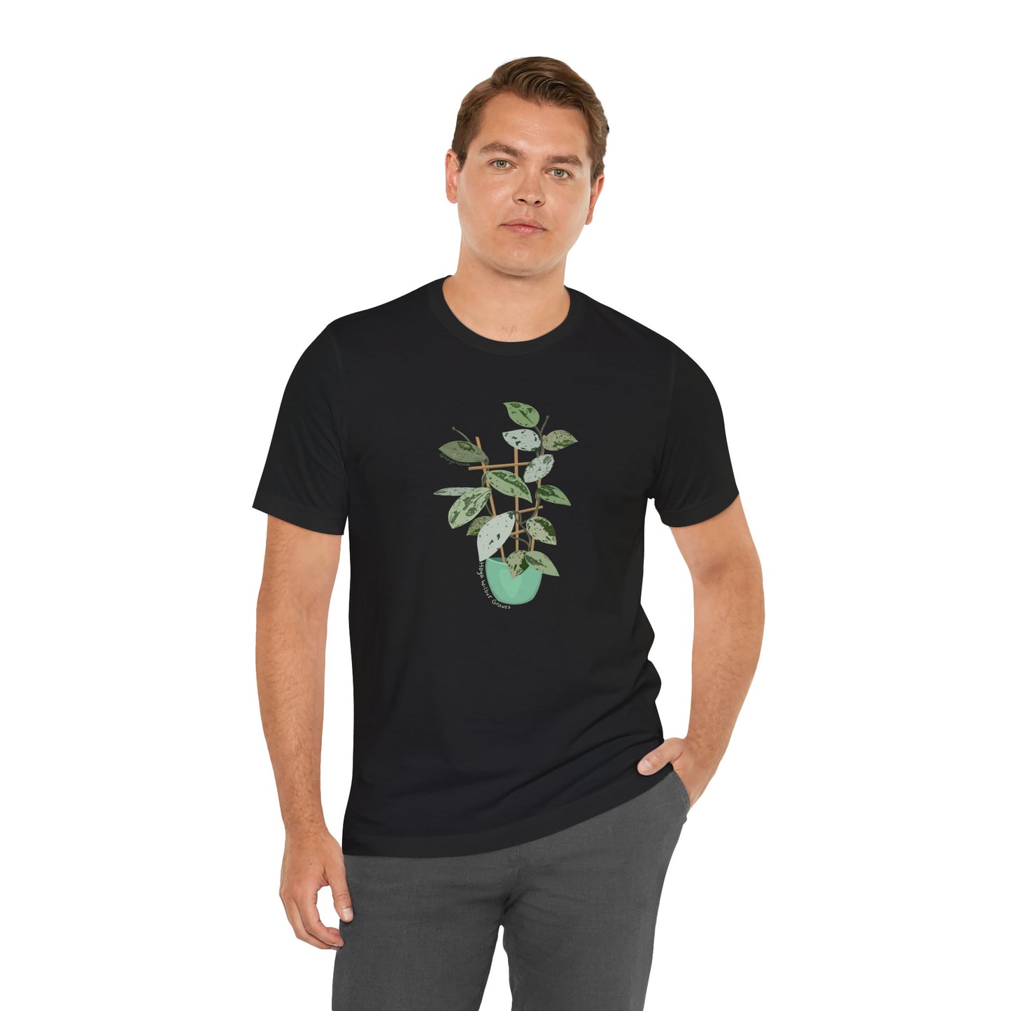 Hoya Carnosa Plant Lover T-Shirt - Black