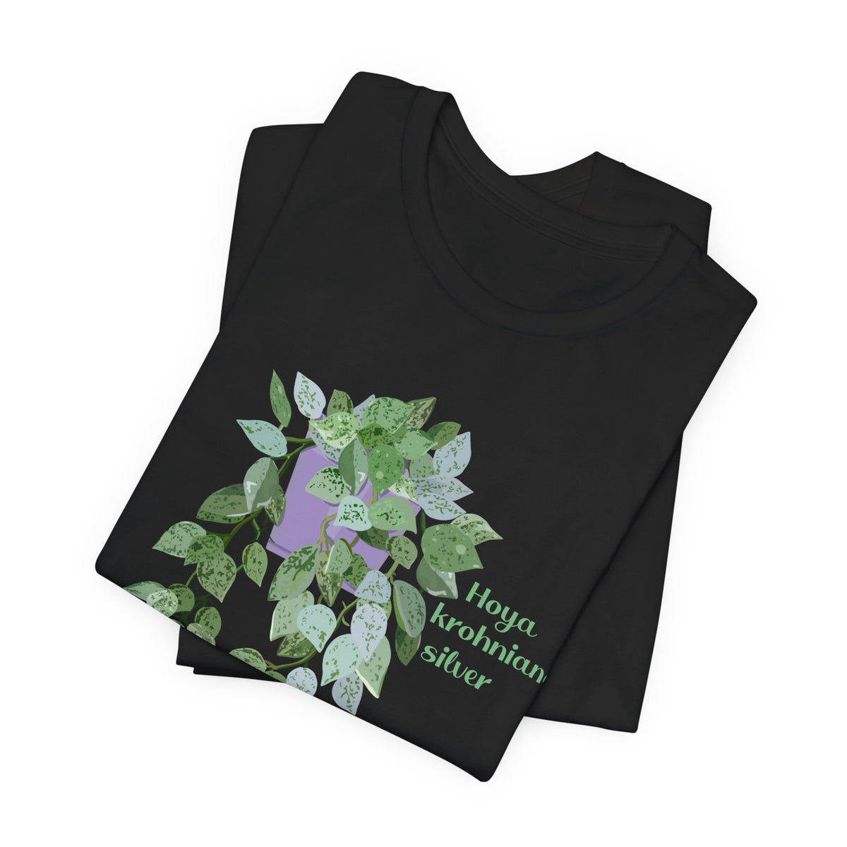 Hoya Krohniana Silver Plant Lover T-Shirt - White, Natural, Black