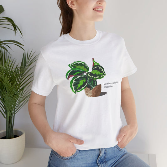 Calathea Roseopicta "Medallion" Plant Lover T-Shirt - White