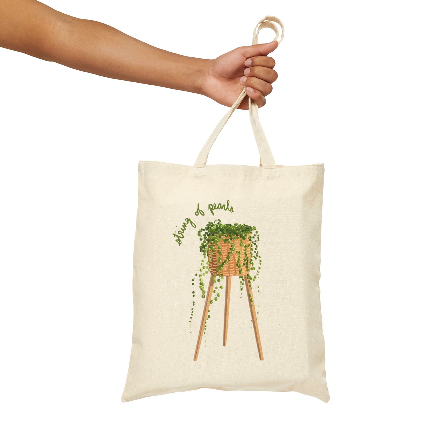 String of Pearls Canvas Tote Bag