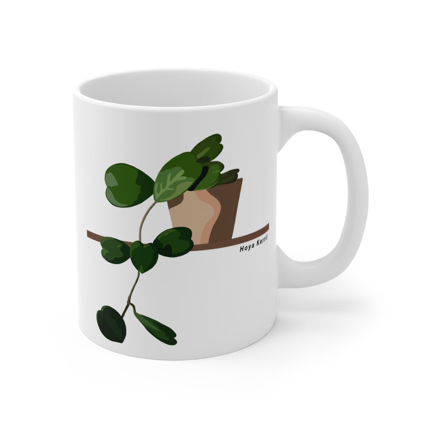 Hoya Kerrii Plant Lover Mug - White