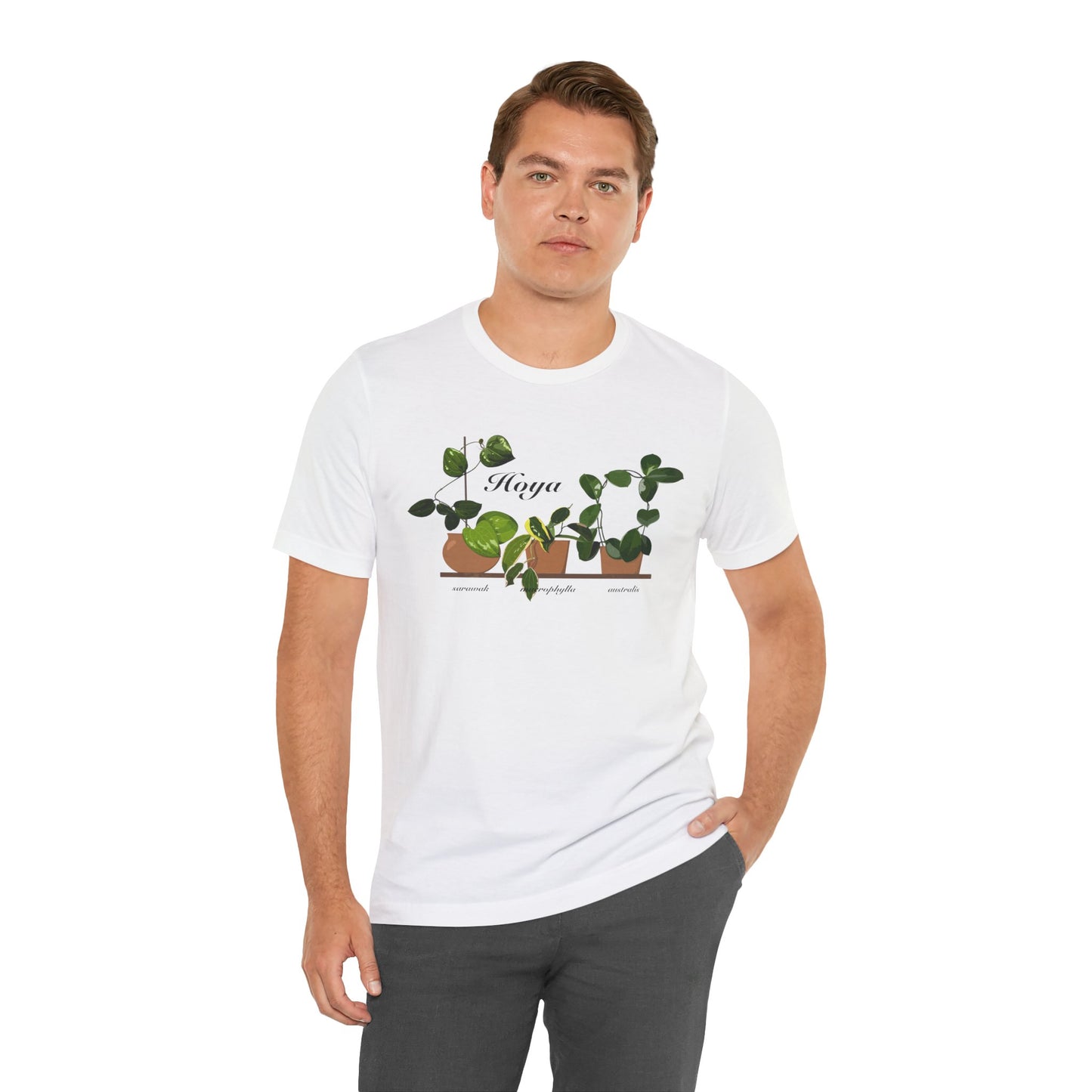 Hoya Sarawak, Macrophylla and Australis Plant Lover T-Shirt - White