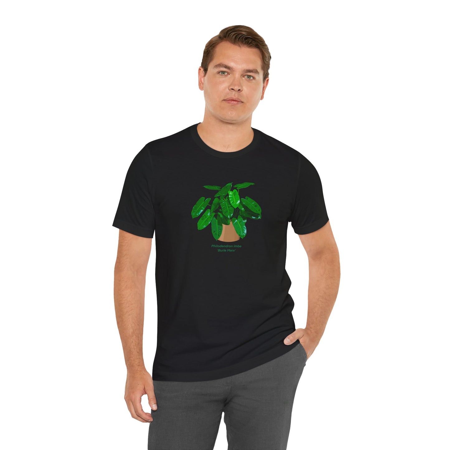 Philodendron Imbe 'Burle Marx' Plant Lover T-Shirt - White, Natural, Black