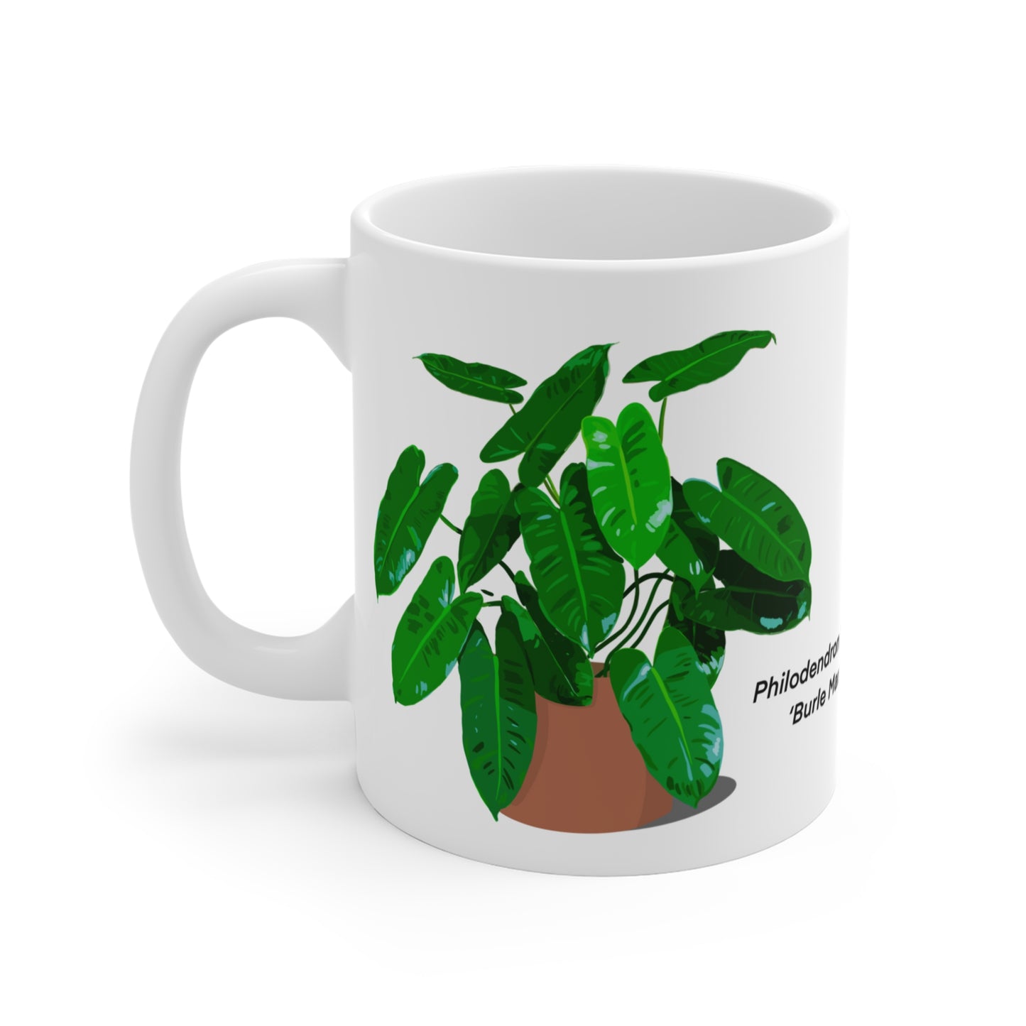 Philodendron Imbe "Burle Marx" Plant Lover Mug - White