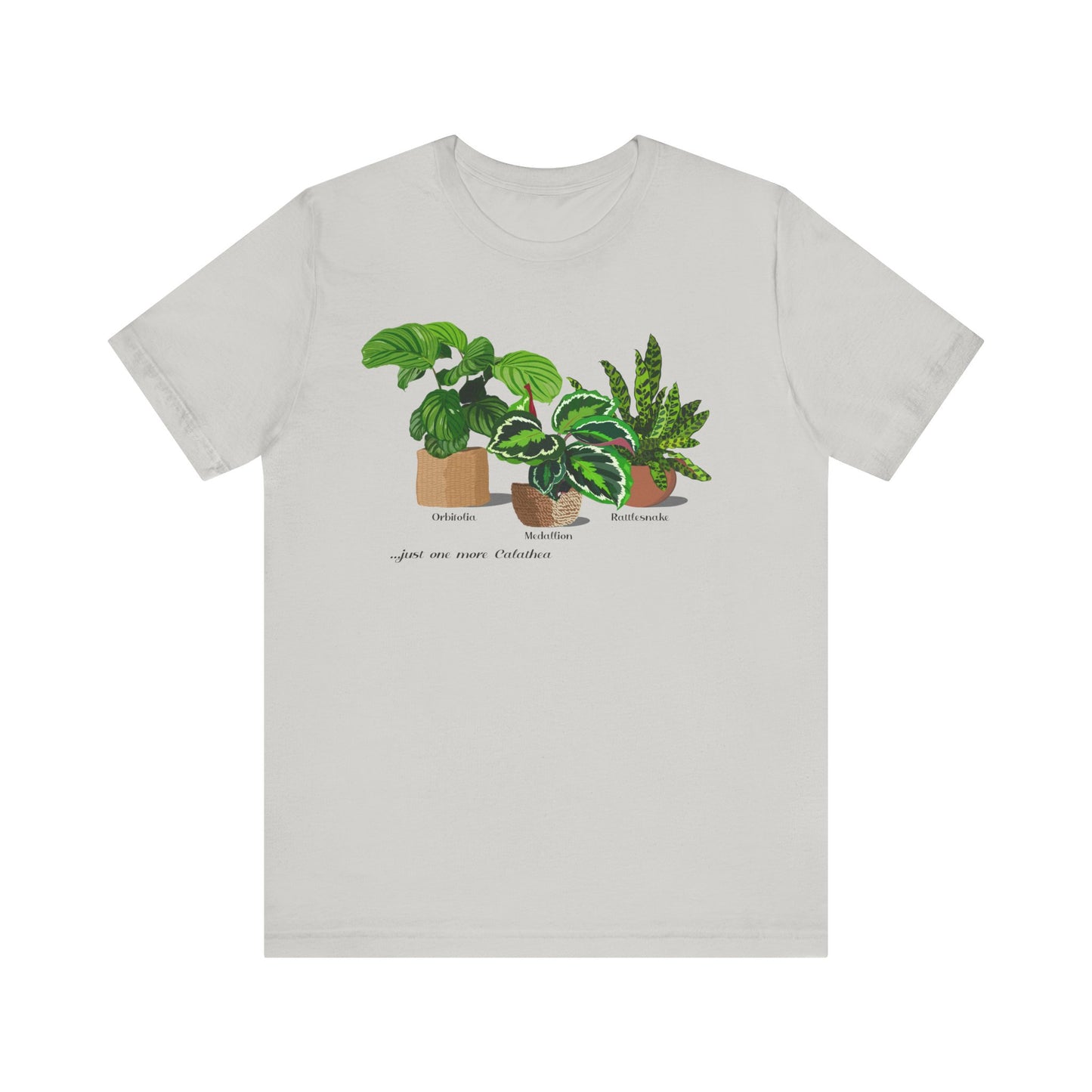 Calathea Trio Plant Lover T-Shirt - Silver