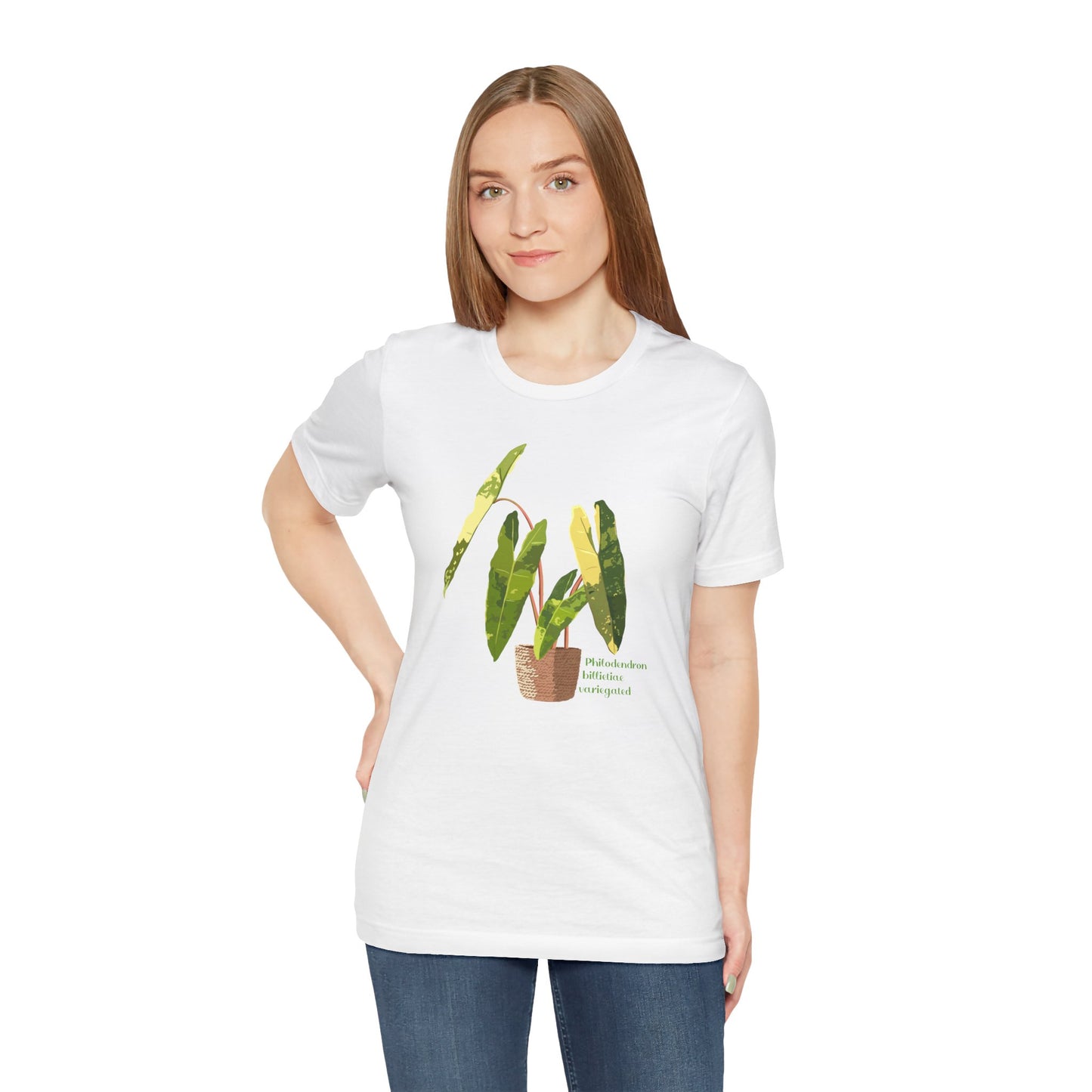 Philodendron Billietiae Variegated Plant Lover T-Shirt - White, Natural, Black