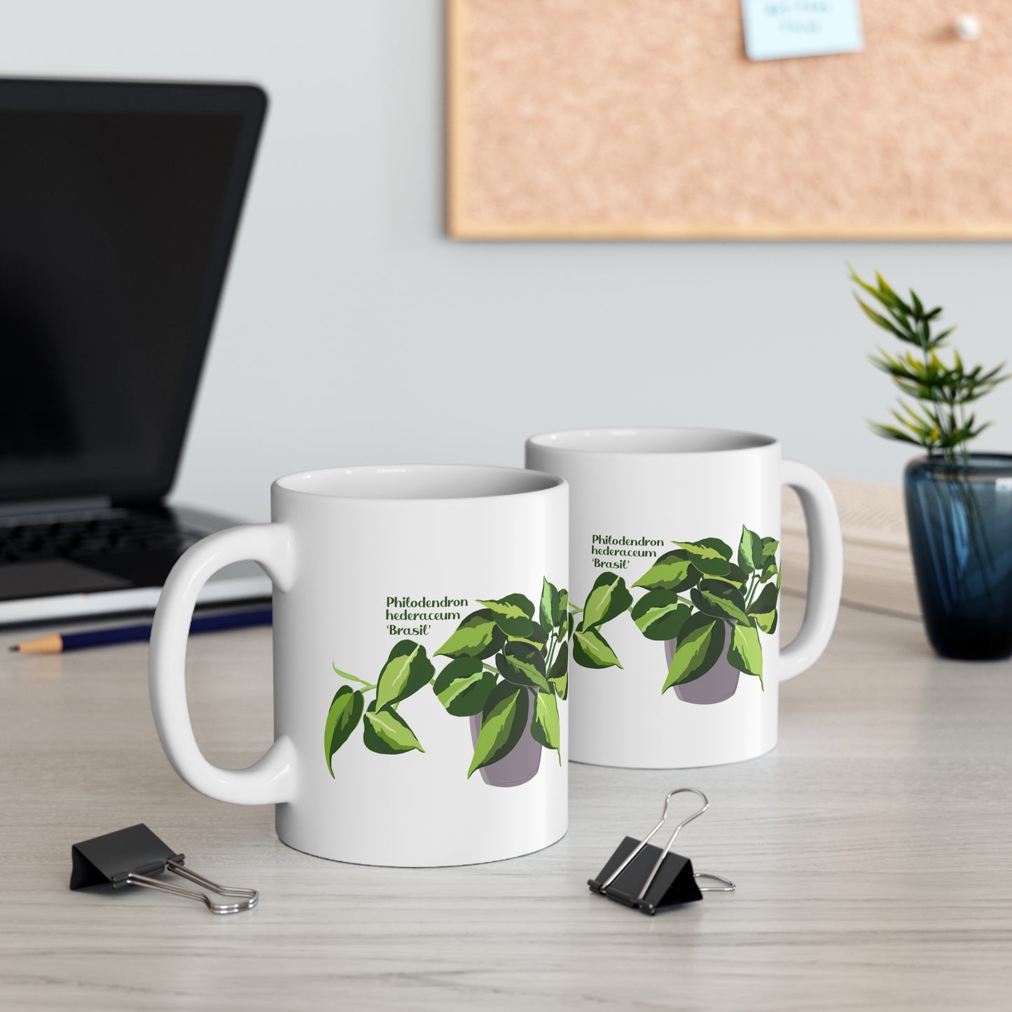 Philodendron Brasil Plant Lover Mug - White