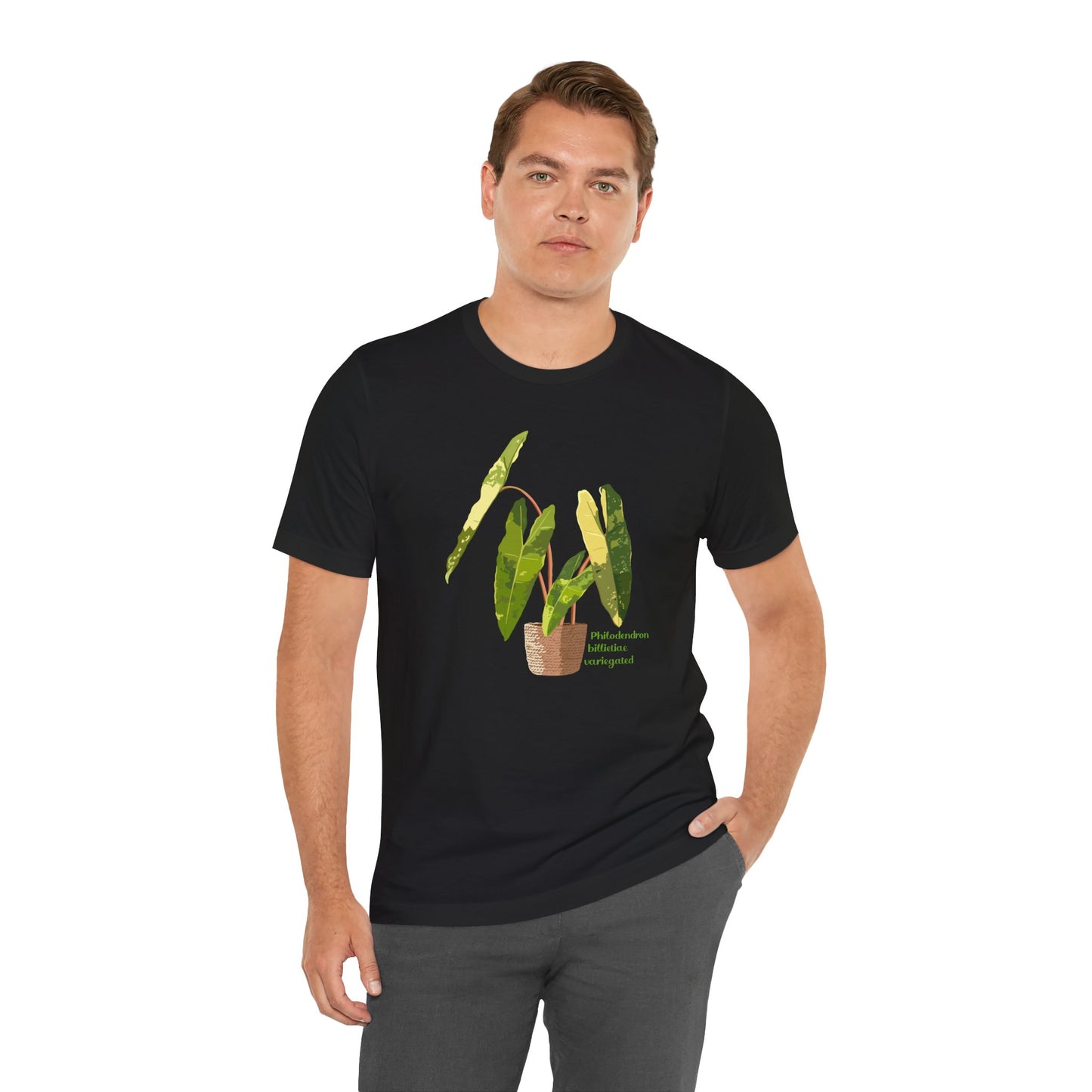 Philodendron Billietiae Variegated Plant Lover T-Shirt - White, Natural, Black