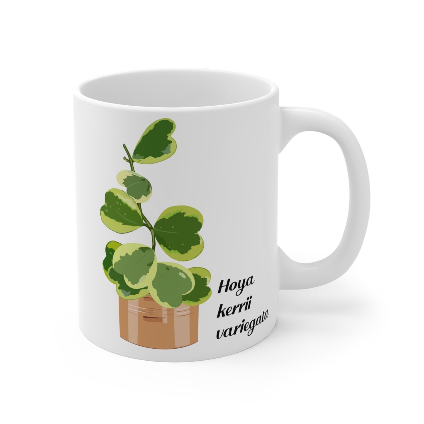 Hoya Kerrii Variegata Plant Lover Mug - White