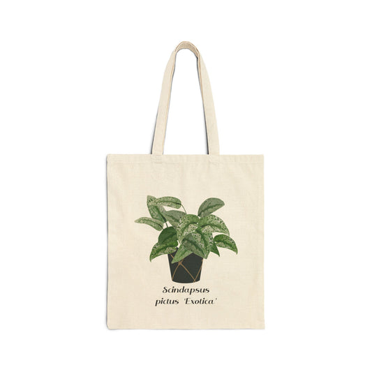 Scindapsus Pictus 'Exotica' Canvas Tote Bag