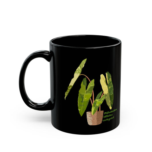 Philodendron Billietiae Variegated Plant Lover Mug - Black