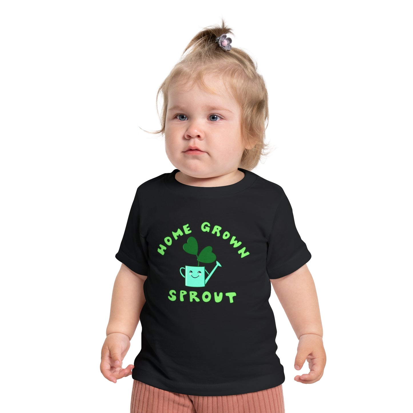 Home Grown Sprout Baby or Toddler Organic Cotton T-Shirt Blue Green Combo - Yellow, Navy, Black or White