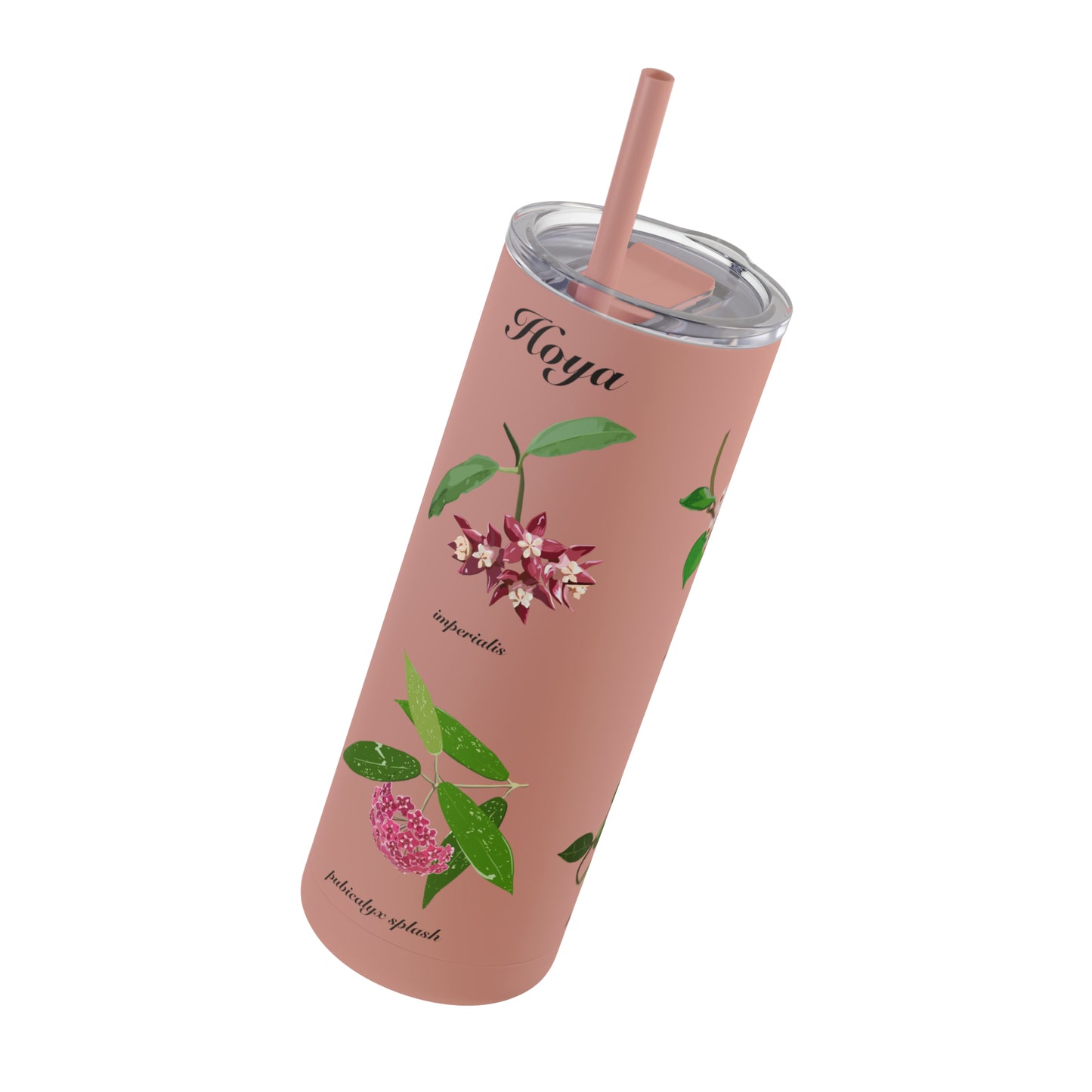 Hoyas in Bloom Tumbler.  Maars Maker Skinny Matte Tumbler, 20oz.  Beautiful tumbler to take with you to work, gym, hiking or plant shopping!