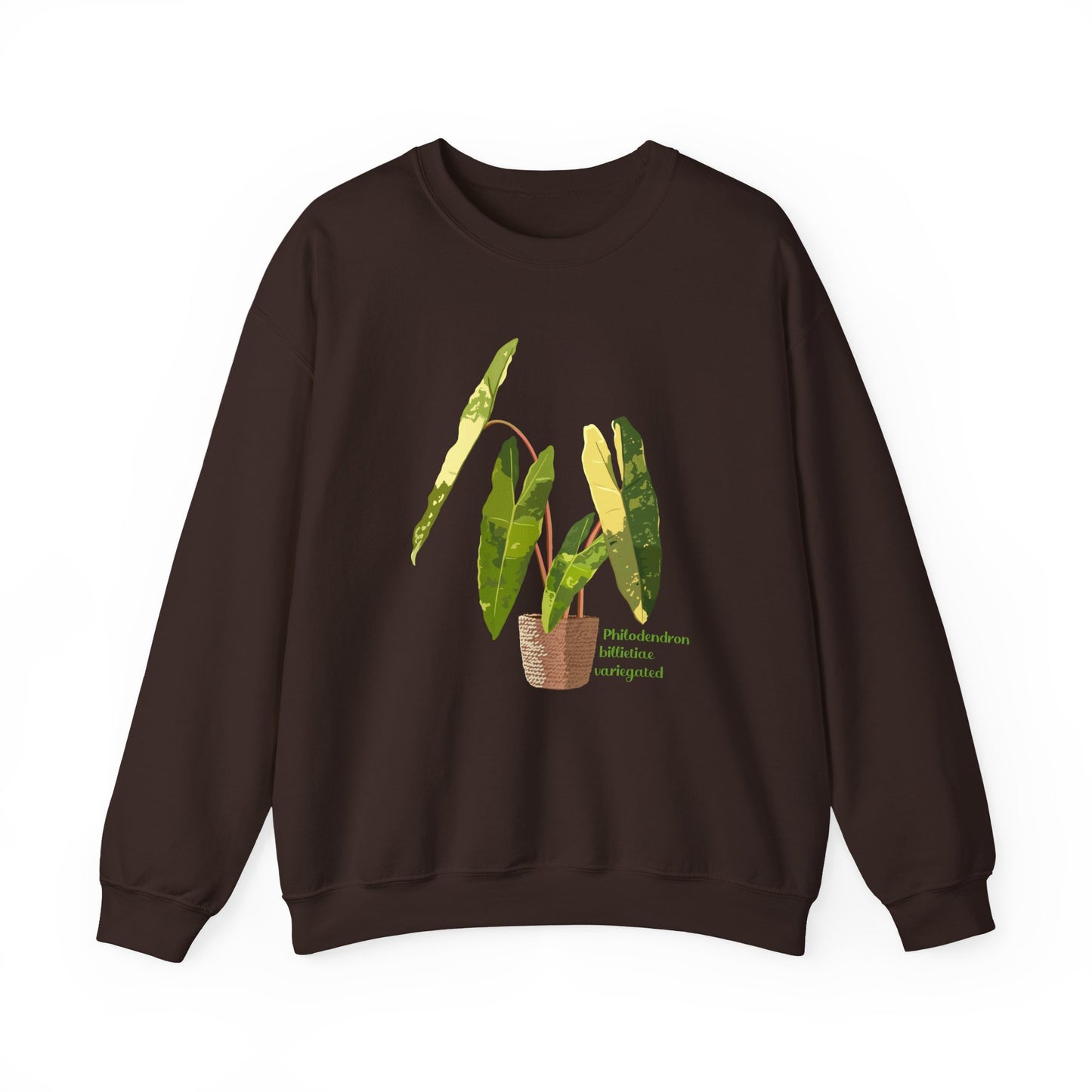 Philodendron Billietiae Variegated Plant Lover Crewneck Sweatshirt