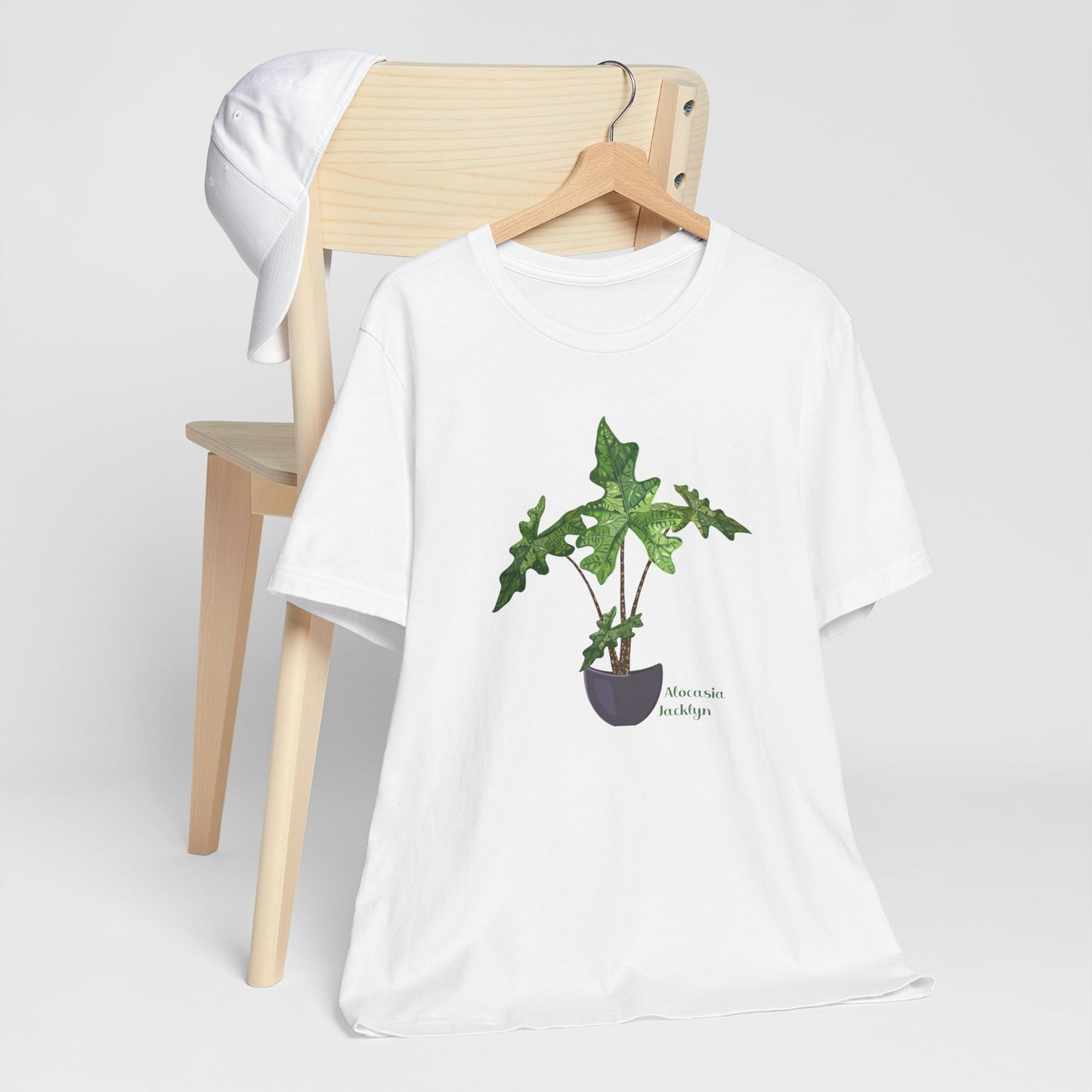 Alocasia Jacklyn Plant Lover T-Shirt - White, Black, Natural