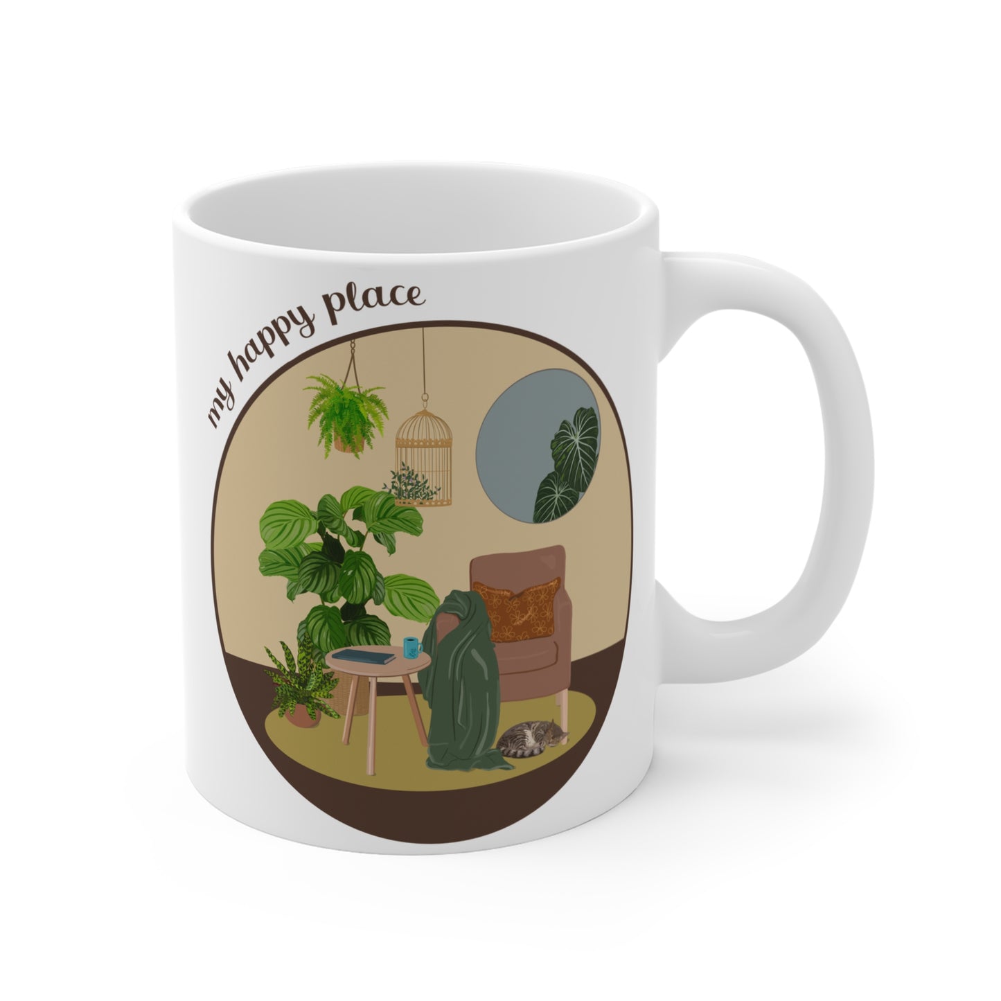 Reading Nook from My Happy Place Plant Lover Mug - White